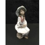 A Lladro girl figure 'Daydreams' with box.