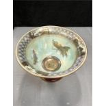 A Wedgwood lustre bowl with butterflies inside and out (hairline crack inside bowl).