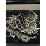 A large quantity of modern costume jewellery mainly bangles and necklaces.