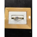 A diamond solitaire ring (.50 points) set on 18ct yellow gold.