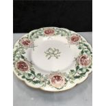 A large Victorian Christmas pudding plate measuring 16".