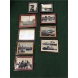 Nine framed photographs, including Hamworthy Bridge and The Quay.