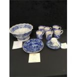 A collection of 12 Wedgwood blue and white plates depicting various scenes with Certificates and