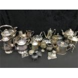 A large quantity of silver plate.