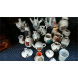 A small collection of crested china.