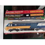 A Hornby electric train set B.R. high speed Inter-City 125 train.