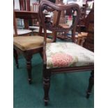 Two victorian mahogany railback chairs.