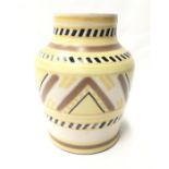 Carter Stabler Adams Poole Pottery art deco geometric design YM pattern vase shape 418 by Gladys