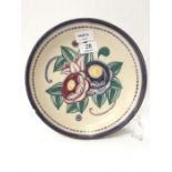 Carter Stabler Adams Poole Pottery shape 295 RH pattern footed bowl by Ruth Pavely 9.5" (24cms)