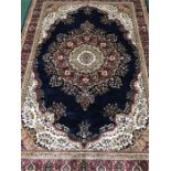 A silk Turkish rug 90 x 62