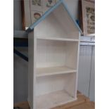 A painted bookcase.