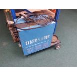 An Eland 160 mig welder on a wheeled trolley.