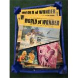 Large quantity of world of wonder magazine's, comics, engineer magazine's etc.