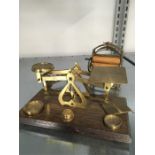 Postal scales with other two pieces of brass