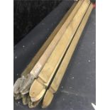 A set of brass stair rods (34")