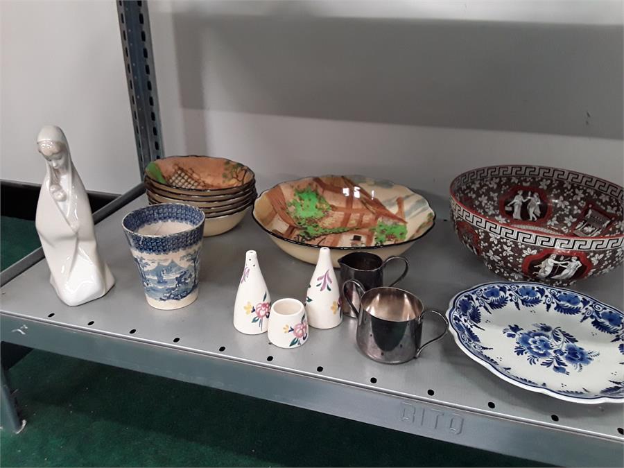 A collection of various china to include a Lladro Lady, Royal Doulton and Poole Pottery. - Image 3 of 3