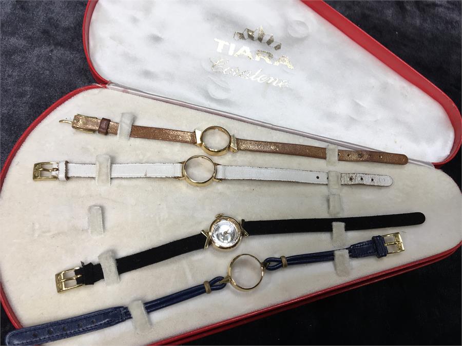 A box of watches to include a 9ct gold Majex ladies watch. - Image 3 of 3