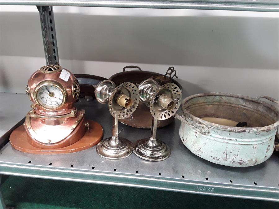 A large collection of brass, copper and some silver plate. - Image 3 of 3