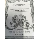 'Oscariana' by Oscar Wilde, c.1910 (Arthur L Humphreys, London).