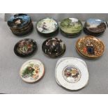 A collection of ornamental plates.