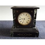 A slate mantle clock.