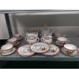 An Oriental china teaset/dinner service for 6 people. (1 side plate missing).