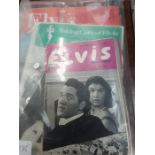 A folder of Elvis Presley Ephemera to include several copies of Elvis Monthly. Some badly worn.
