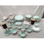 A quantity of Poole Pottery Ice green and Seagull tea/dinner service.