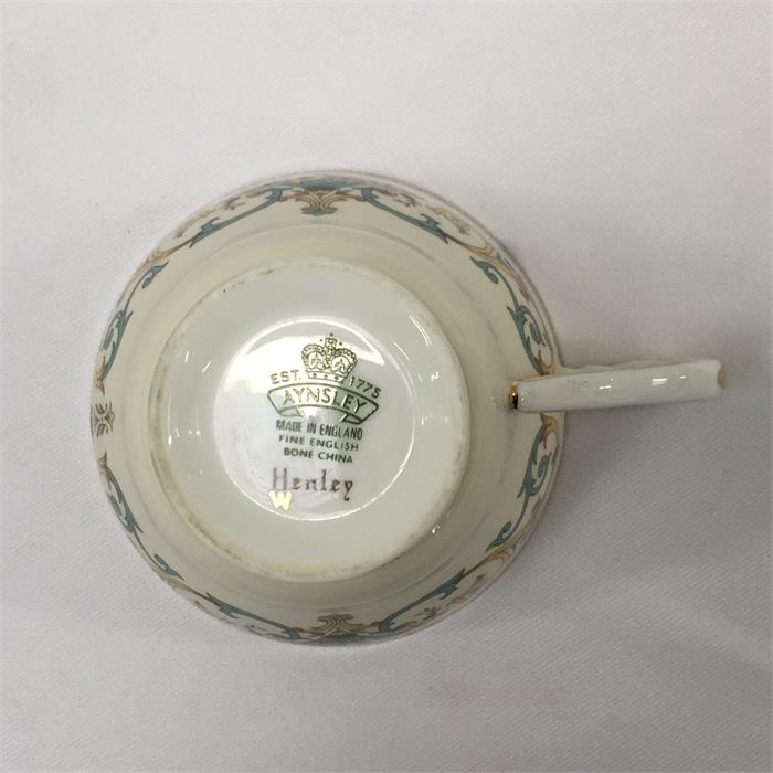 A box of china cups and saucers. Includes: Aynsley Pembroke and Henley, Royal Albert Trillium, - Image 2 of 5