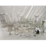 A selection of vases and other glassware.