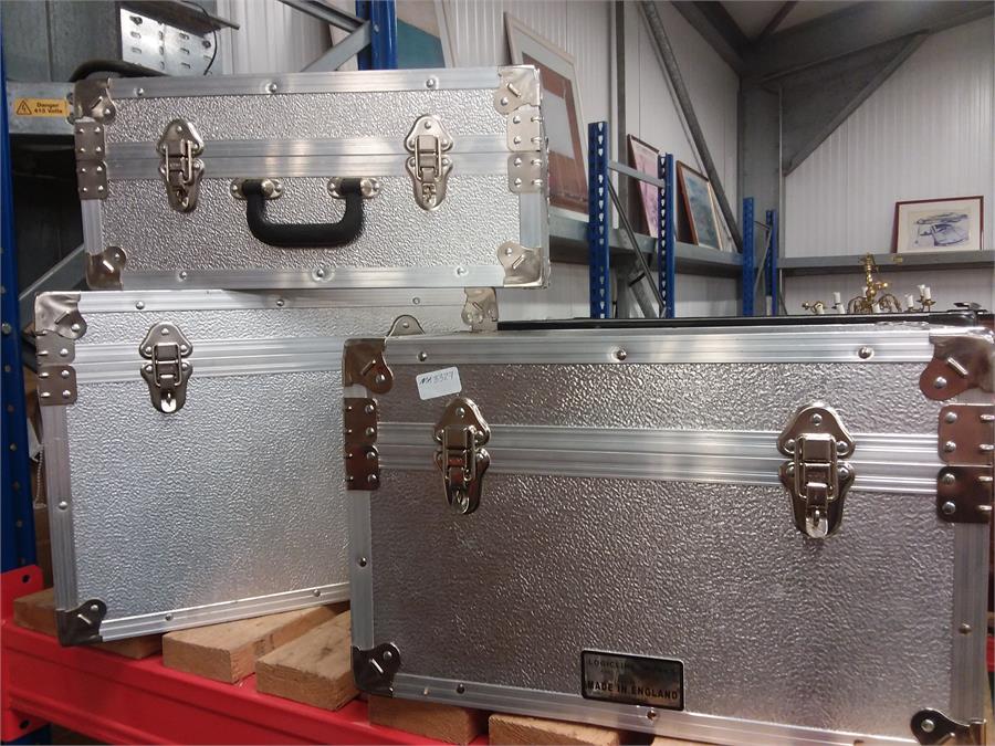 A set of three Logicline travelling trunks.
