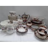 The residue of two tea sets Royal Albert Crown china and Wedgwood Devon sprays together with various