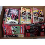 A box of approximately 140 AFC Bournemouth programmes, 1984 onwards.