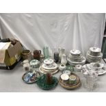 A Noritake chinaware set with collector's plates and others.