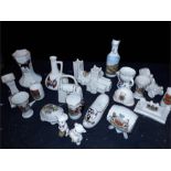 A box of crested china including Grafton, Arcadian etc,