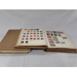Two late Victorian stamp albums containing Great Britain, penny black, blues, and reds, Batum ,