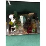 A box of assorted glass. from 30 s to 90s coloured free form etc