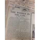 WW1 photo album as taken by the daily Express newspaper with paper cuttings