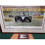 No contest framed signed print and photo by Gerald Coulson