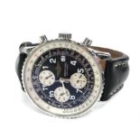 A Breitling Navitimer 2001 Chronometre Wrsitwatch, on leather strap with pin buckle. Excellent