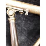 a late Victorian design brass Library telescope A/F missing tube
