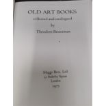 Three volumes of old Art Books collected and catalogued by Theodore Besterman published by Maggs