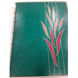 garden flowers by Synge Copy 30 signed bound by Zaehnsdorf of London. Green leather calf embossed