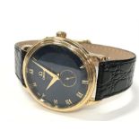 A Gent's 18 Carat Gold Omega De Ville Co-Axial Chronograph Automatic Wristwatch: two-tone, blue