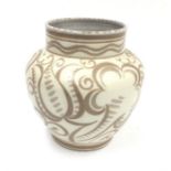 Carter Stabler Adams Poole Pottery shape 855 art deco vase 8.5" (22cms) A/F
