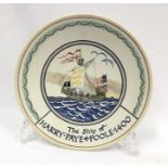 Poole Pottery hand painted ship plate "Harry Paye" by Susan Pottinger 10" (26cms)