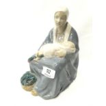 Carter Stabler Adams Poole Pottery figure of a Picardy peasant women circa 1920's designed by Phoebe