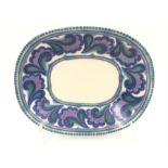 Poole Pottery HH pattern rectangular art deco fruit bowl by Myrtle Bond.