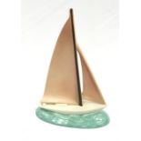 Poole Pottery racing yacht unusual three colour glaze possibly a trial designed by John Adams 10.