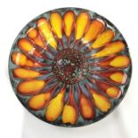 Alan White studio carved bowl in the style of Poole Pottery living glaze 12.5" (32cms)